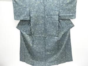 花唐草模様織出し西陣お召し単衣着物